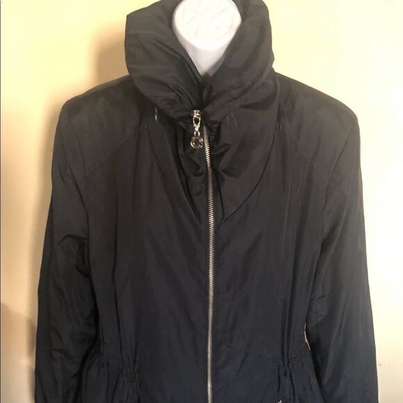 Hilary Radley Black Lightweight Hooded Jacket SZ L - Picture 1 of 8